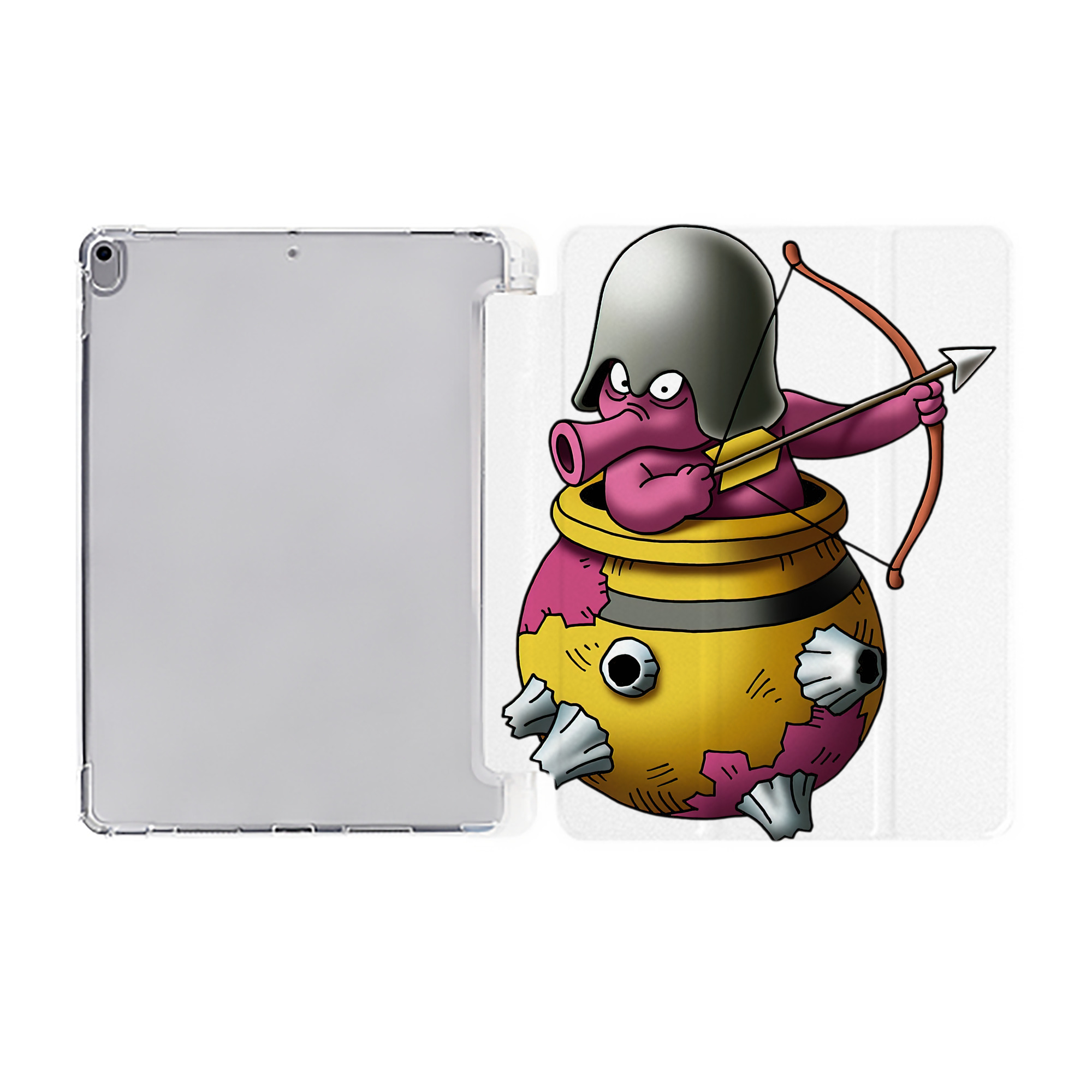 （画像用） ドラゴンクエスト Doragon Kuesuto Dragon Quest IPad ケース ペン収納付き 三つ折りスタンド PUレザー×シリコン 対応機種9.5/10.5/10.9インチ
